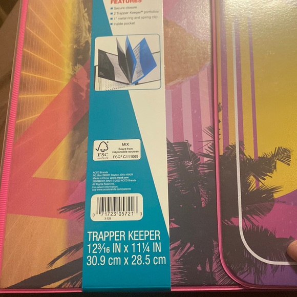 💜Original Trapper Keeper Vintage Retro portafolio Binder Sunset print - Picture 7 of 12